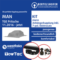 FüR Man Tge Pritsche 11.2016-Jetzt Ahk Starr +7Pol Spezifisch E-Satz Top