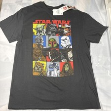 Star Wars T-Shirt Men  s Large Comic Style Original Trilogy 100 Cotton
