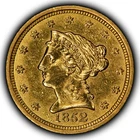 1852 G$2.50 Liberty Head Gold Quarter Eagle - Authentic US Coin - AU - SKU-G5785