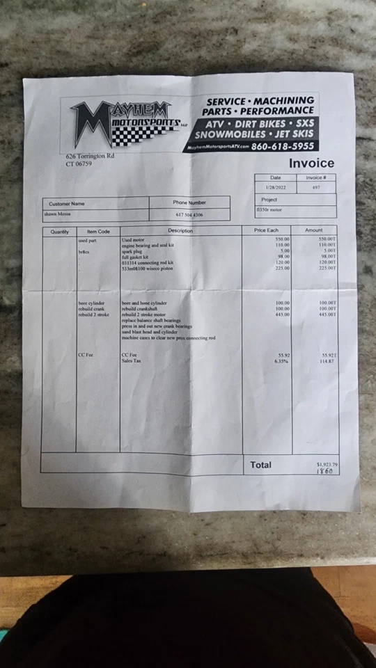 Motor Honda Odyssey Fl350 completamente reconstruido Foto 2 de 4