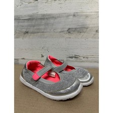 Cat Jack Mary Jane Sneakers Girls 12 Silver Glitter Sparkly GUC