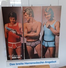 Men Fit Schiesser M&auml;nner Unterw&auml;sche Werbeaufsteller  70er  elektrisch /bewegt