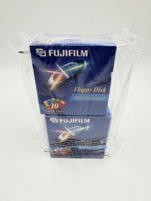 Fujifilm Floppy Disk 4 Pack IBM Formatted High Density Color 1.44MB Sealed 40