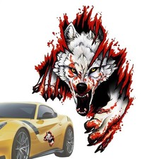 2 x Wolf Car Decal Sticker Waterproof Fun PVC Car Body Window Wolf Decals