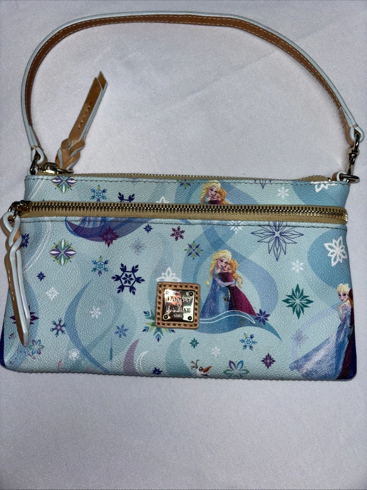 Disney Dooney & Bourke Frozen Wristlet Small Purse Anna Elsa Dust Bag - Image 4 of 4