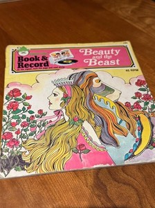 FREE SHIP! VINTAGE! 1981 A Beauty and the Beast Children's 45 RPM Record & Book