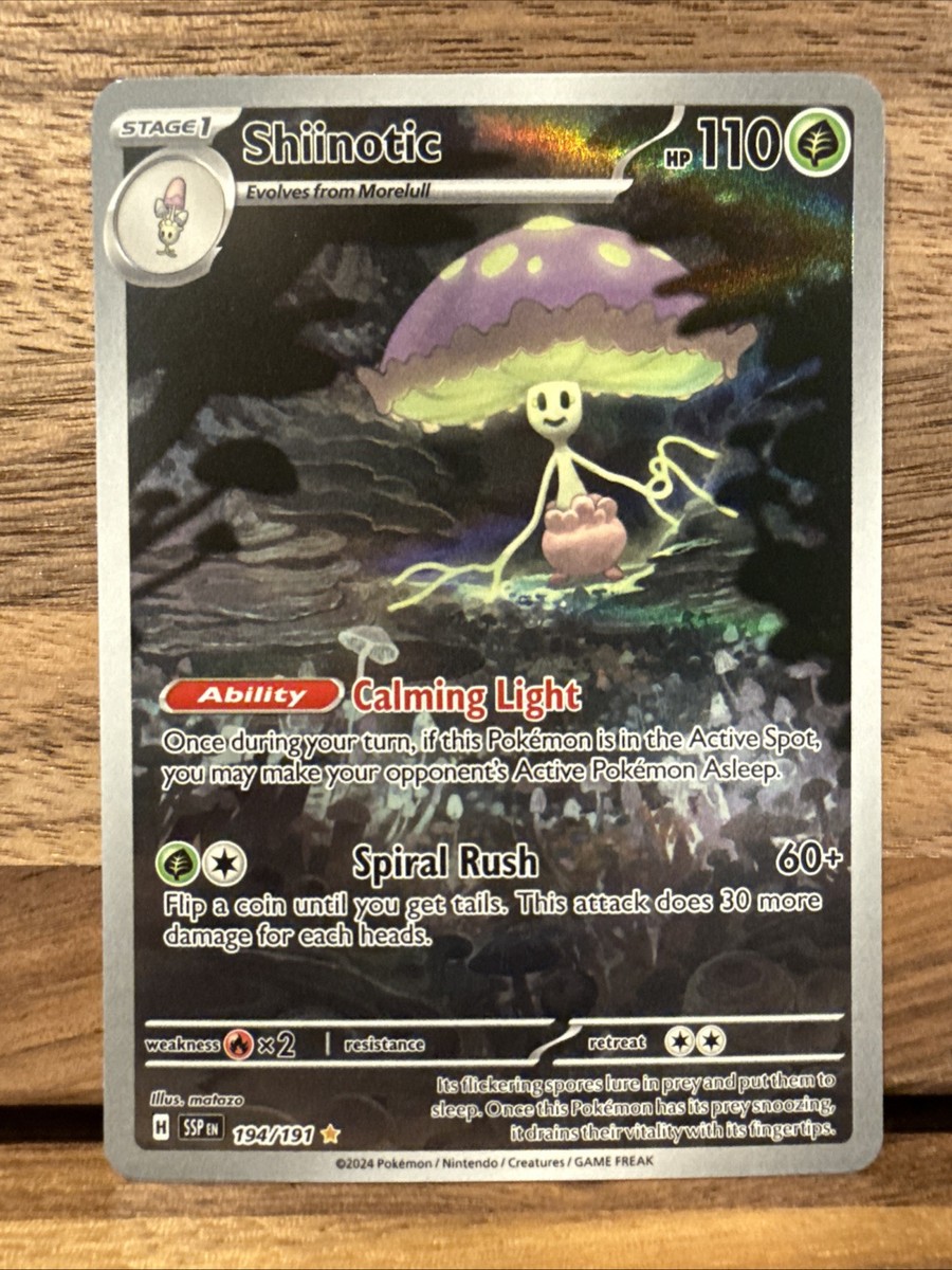 shiinotic pokemon card value Amazon.com: Pokemon - Shiinotic 194/191 - Surging Sparks