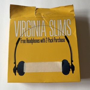 Vintage Walkman Headphones Virginia Slims Cigarette Promotional Item Open box