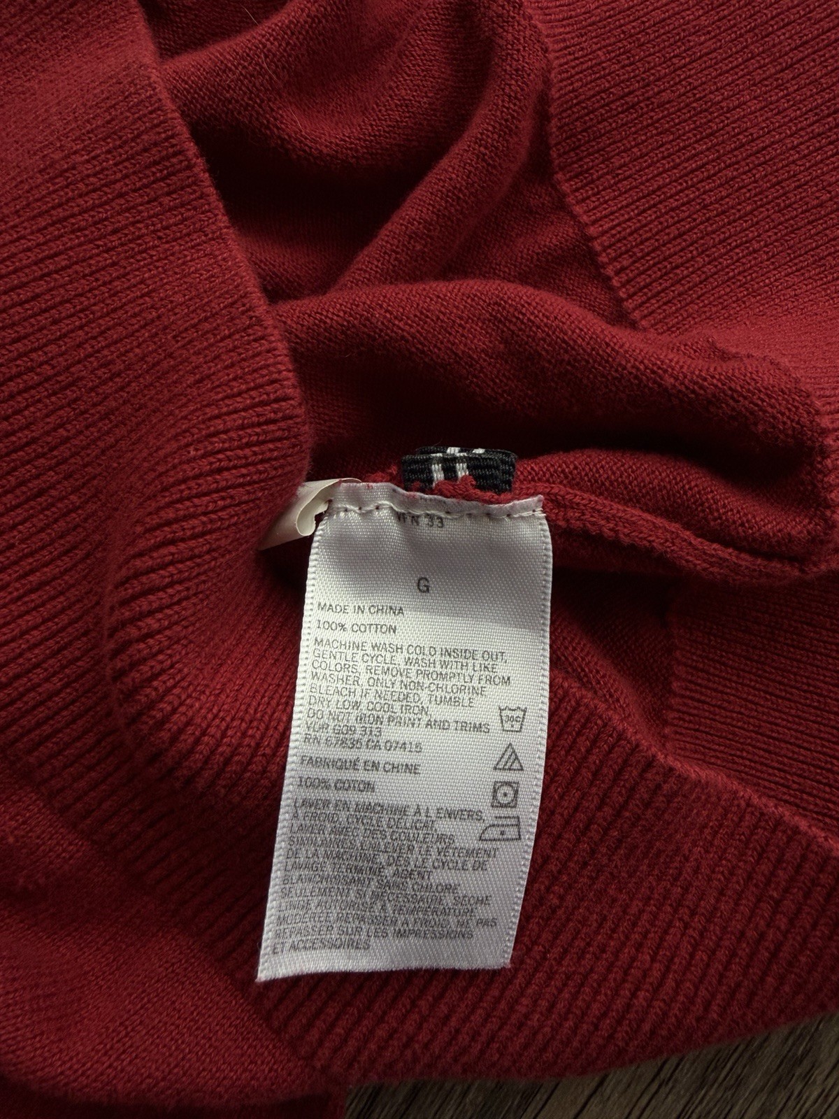 Nautica Men’s Quarter-Zip Sweater Red Size Large Cotton Pullover Knit thumbnail 18
