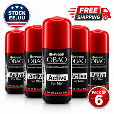 Garnier Obao Classic Roll-on Deodorant For Men 2.3 Oz Red 6 Pack