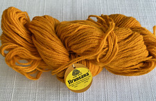 Orange Gold Vintage Brunsana Yarn 100% Wool Needlepoint Yarn made in USA