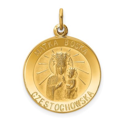 14k Matka Boska Medaille Bettelarmband Halskette