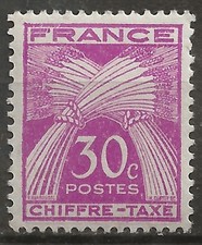 TAXE N° 68** 30c LILAS-ROSE TYPE GERBES