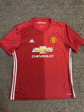 Manchester United Paul Pogba 2016/2017 Home Football Shirt Jersey Adidas Large