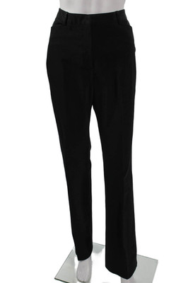 Shin Choi Womens Dress Pants Black Solid Acetate Hook & Eye Size 6