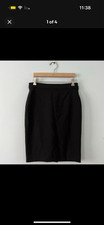 Polo Ralph Lauren Wool Pencil Skirt Buckle Accent Black NWT Womens Size 4
