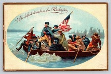 1909 George Washington Crossing Delaware River Postcard International Art Pub