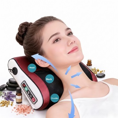 Electric Neck Back Massager Pillow Deep Tissue Kneading Cervical Christmas Gift