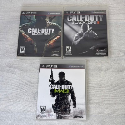 Call of Duty: Black Ops 1 & 2 + MW3 (Sony Playstation 3) PS3 Complete Lot of 3