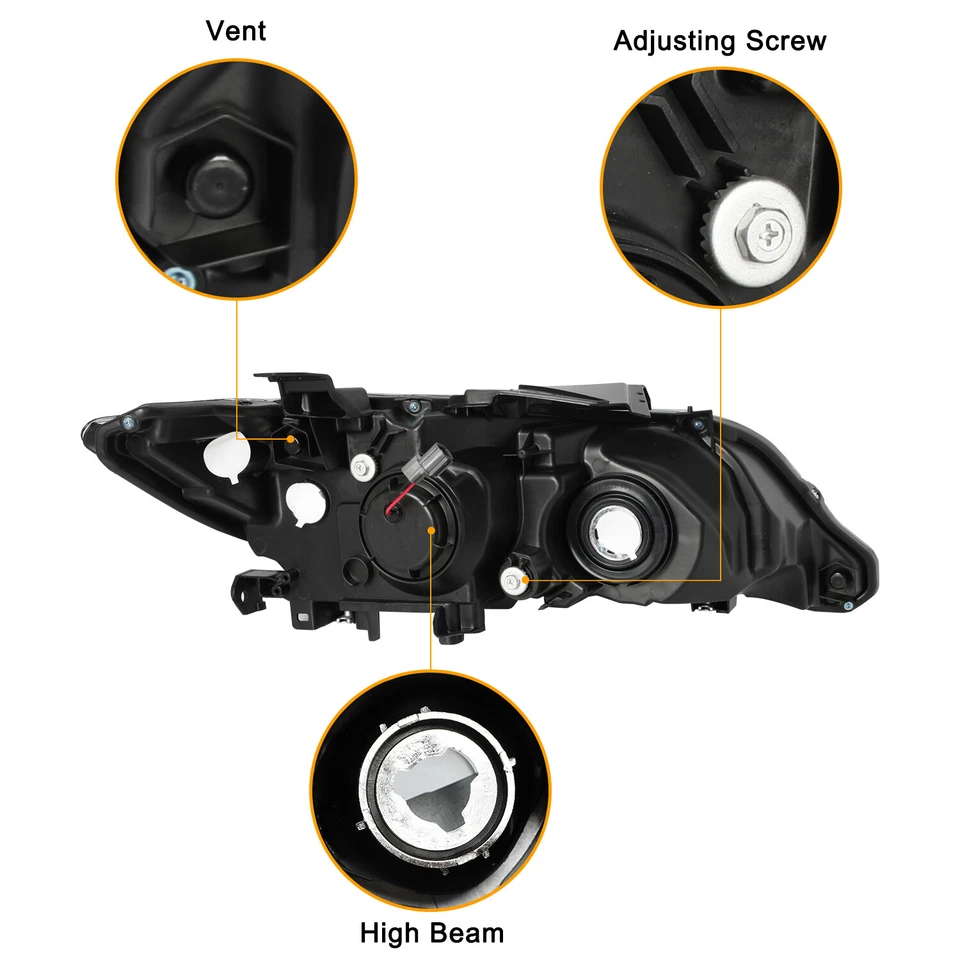 For 2013 2014 2015 Acura RDX Halogen OE Style Headlights Assembly Pair L+R  - Image 2 of 4