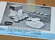 Vintage Original Chilton Toys Box, 16 Piece Beverage Maker Set, Sears, Empty