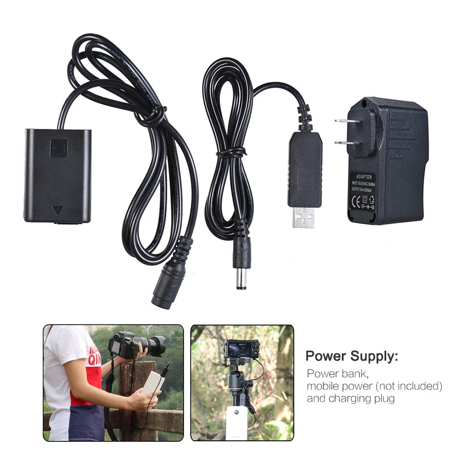 NP-FW50 Dummy  + 5V 3A USB   Cable for AC-PW20 for So ny L9C6 - Image 2 of 4