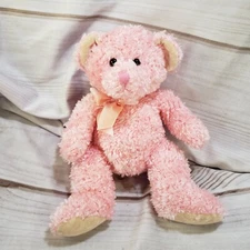Russ Sparkles Pink Teddy Bear Bean Feet Tush Cream Velvet Feet Ear 11 Inch 20421
