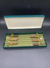 Vintage 1960s Set of 6 Mid Century Circa Fondue Forks, In Original Box