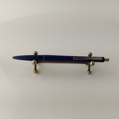 Relly Vintage Kugelschreiber blau Kunststoff und Chromrand #5713