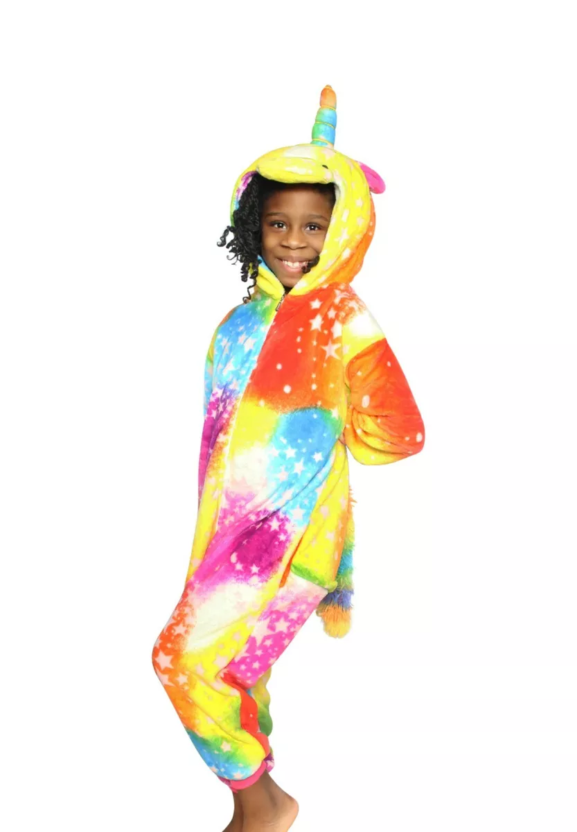 Girls Unicorn Pajamas, Soft Unicorn Costume For Kids