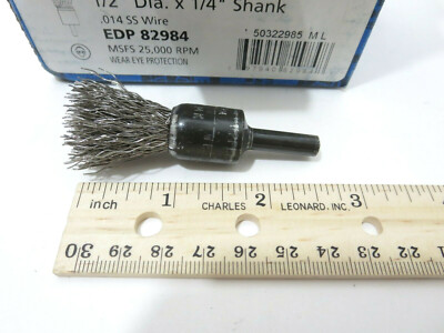 PFERD 82984 1/2 in. Crimped Wire End Brush Stainless Steel .014 SS 6-Pack 