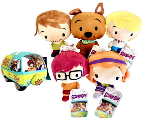 Scooby-Doo Chibi FULL SET with Mystery Van Plush 7" Chibi Dog Shaggy Stuffed NWT - Picture 1 of 2