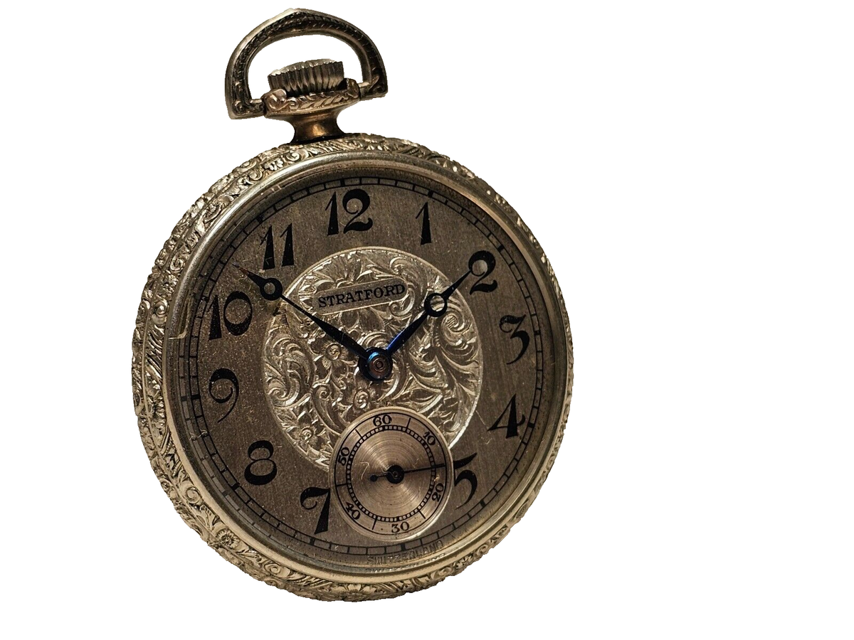Langendorf Stratford Swiss Mens Pocket Watch Open Face 6 Jewels | eBay