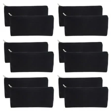 Aspire 12-Pack Canvas Pencil Pouch, Cosmetic Pouch, 7 x 3-1/8 x 1-1/2 Inch