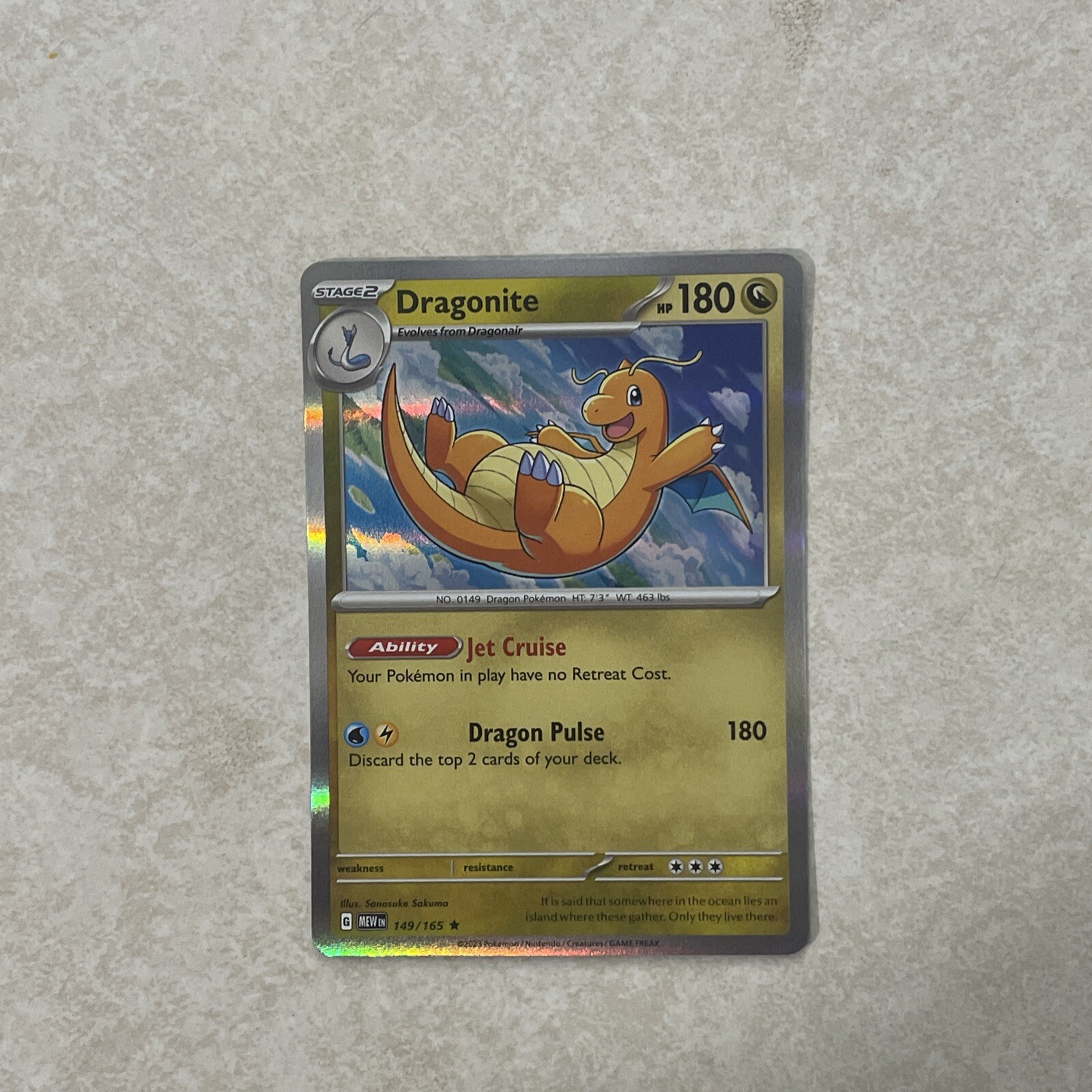 Dragonite 149/165 Sv: Scarlet & Violet 151 Holo
