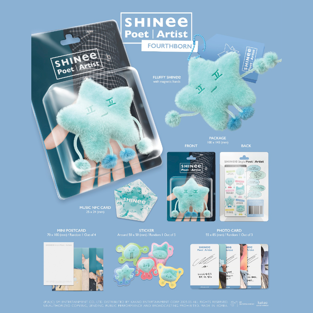 Pre-order SHINee Poet l Artist Single Album Fluffy SHINee ver. 5ea