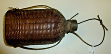 FLASK Wicker covered 1800s 6" high