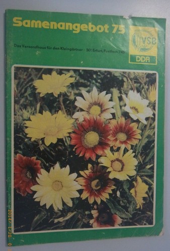 org. Katalog Samenangebot 75 VSB Samen und Pflanzen Versandhaus DDR