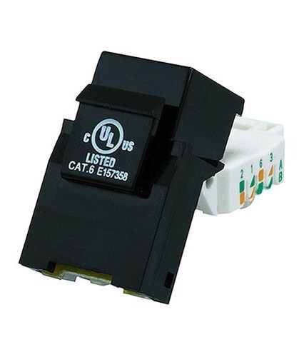 10 pièces Cat5E RJ45 sans outil Keystone Jack Ethernet LAN réseau câble solide noir - Photo 5/5
