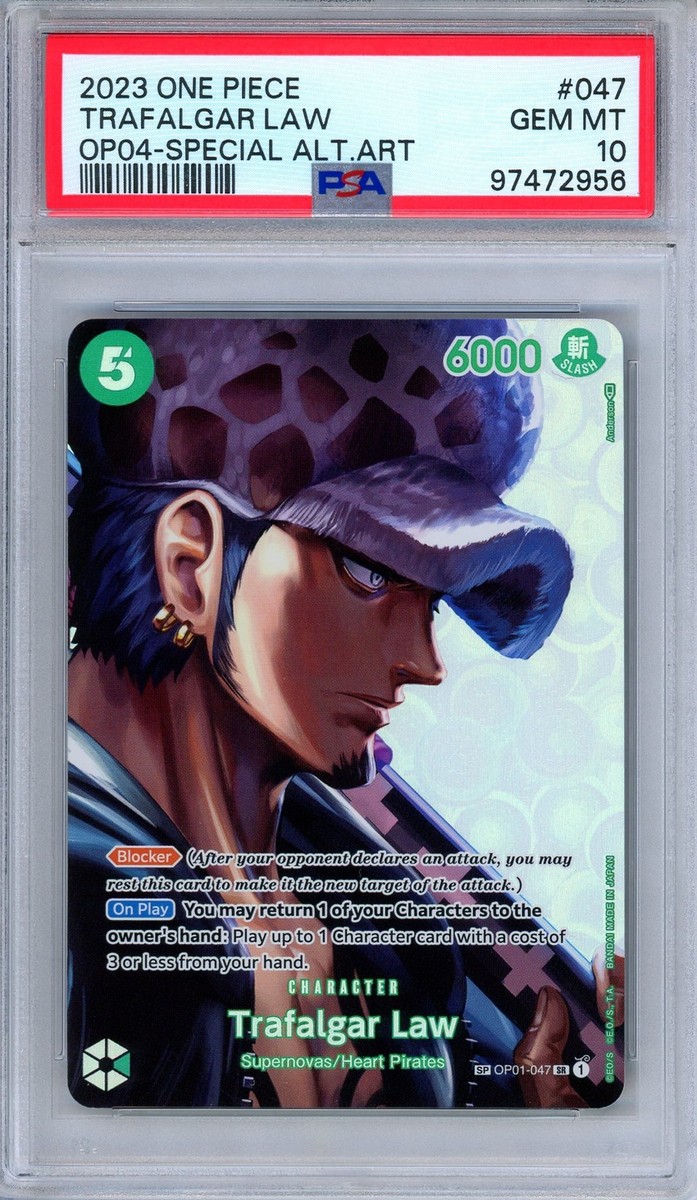 PSA 10 Trafalgar Law OP01-047 Kingdoms of Intrigue Special Rare
