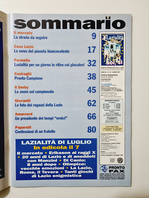 Lazialita N°195 Lazio - Novembre 1997 - Signori Casiraghi Pele Mancini - Vintage