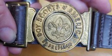 Rare Boy Scouts Of America, Belt with two piece Brass Buckle