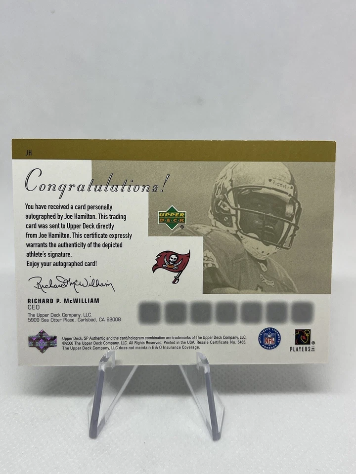 2000 SP Authentic Sign of the Times #JH Joe Hamilton Auto - NM-MT - Image 2 of 2