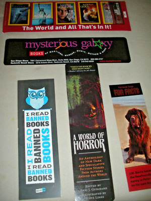 I Read Banned Books World of Horror Mysterious Galaxy Nat. Geo Book Marks