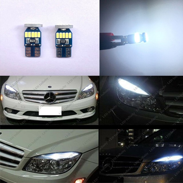 4x No errors 15SMD LED Eyebrow Eyelid Lights Bulb For Benz W204 C350