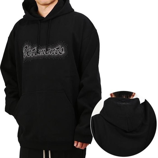 vetements Oversized Logo Hoodie 1624 BLACK 145222292