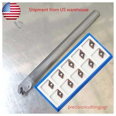 TOOL ZIMI Solid Carbide Boring Bar 1/2'' x 6.6'' E08-SDUCR2 + 10pc DCMT 21.51 USA