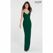 NWT Alyce Paris 60292 Prom Dress Textured Jersey Metallic Sparkle Womens Size 4