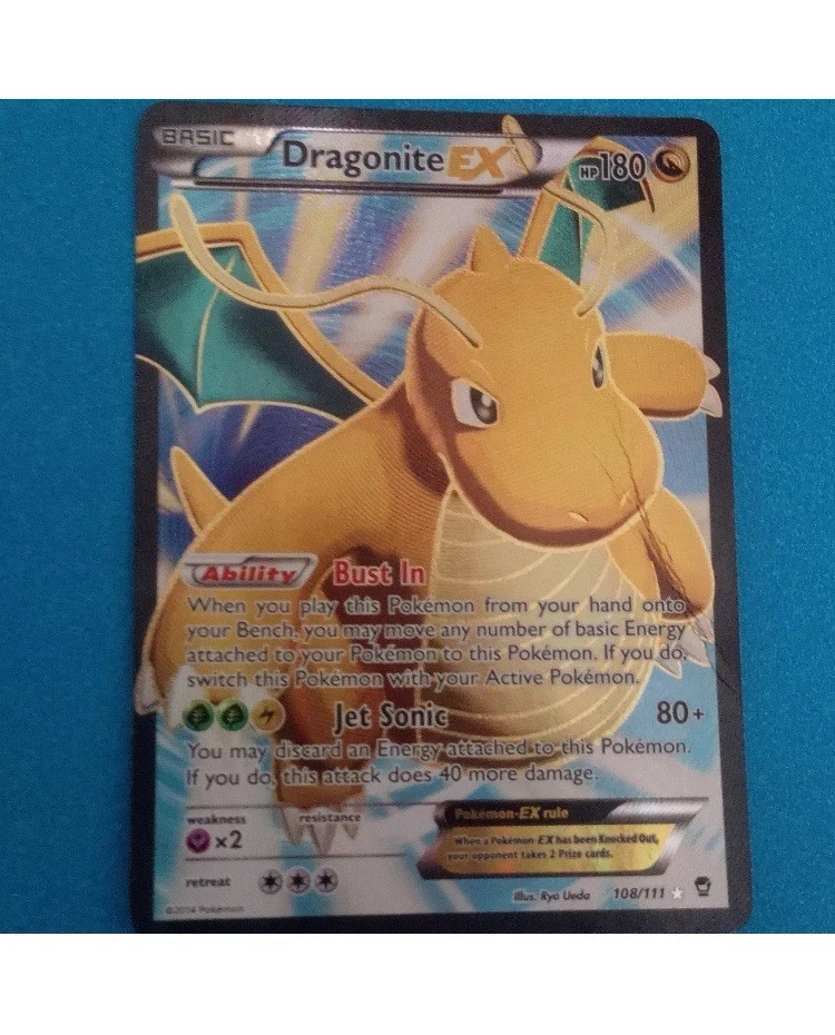 Pokemon Dragonite EX 108/111 XY Furious Fists Full Art Holo Ultra Rare