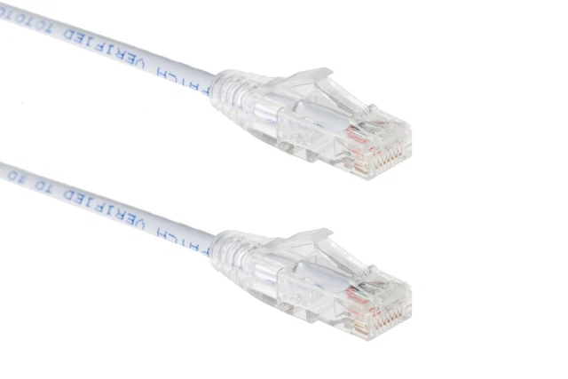 Cat6 Slim Ethernet Patch Cable, Snagless, 0.5 ft, White